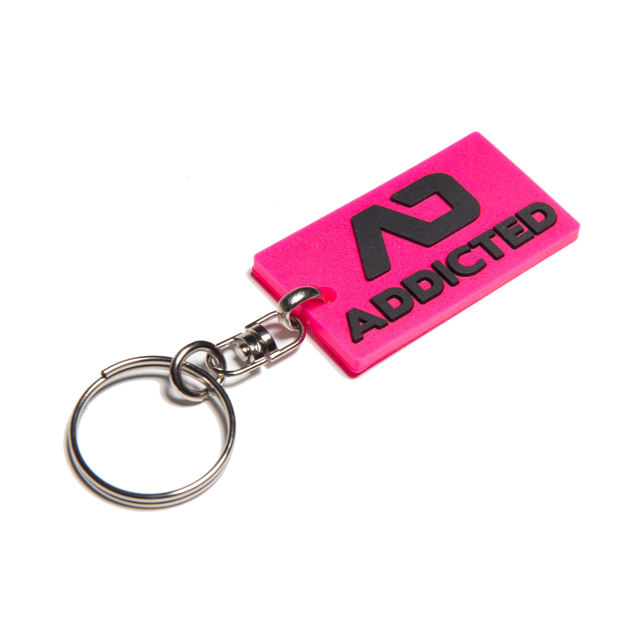 Addicted Addicted Rubber Keyring Fuchsia AC223