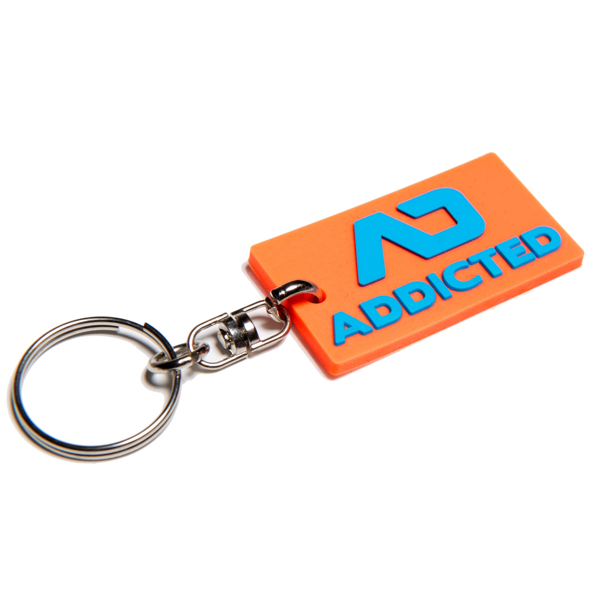 Addicted Addicted Rubber Keyring Neon Orange AC223