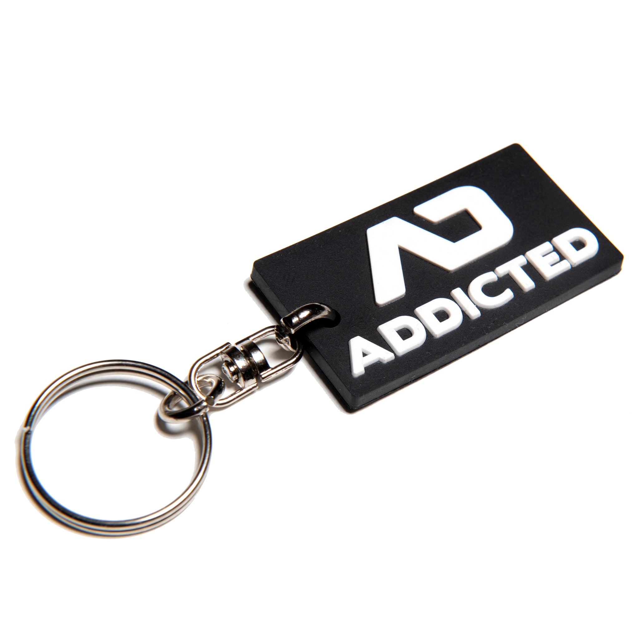 Addicted Addicted Rubber Keyring Black AC223