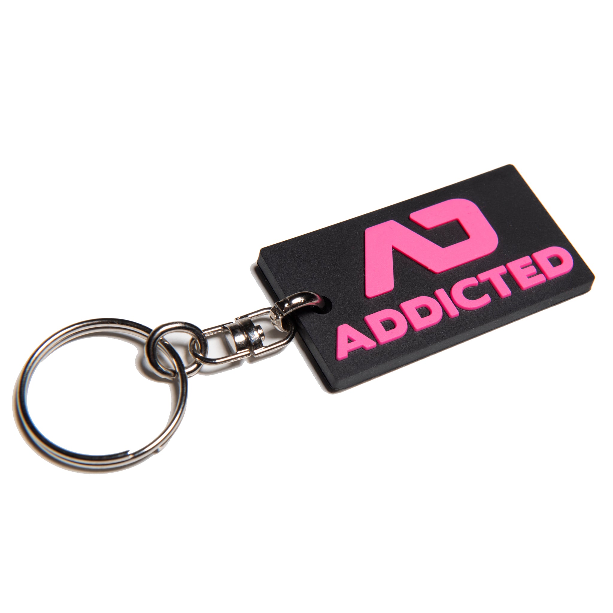 Addicted Addicted Rubber Keyring Pink AC223