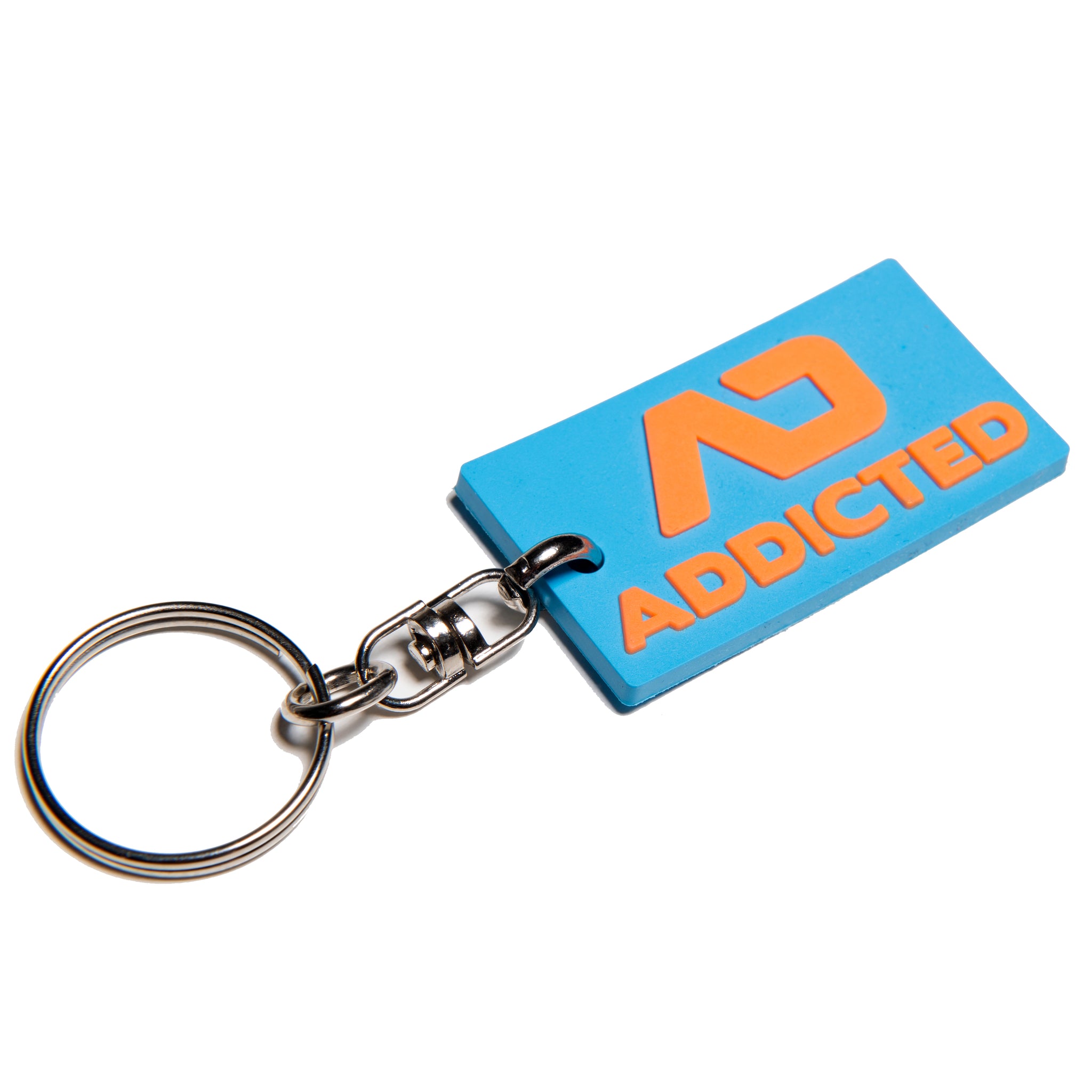 Addicted Addicted Rubber Keyring Turquoise AC223