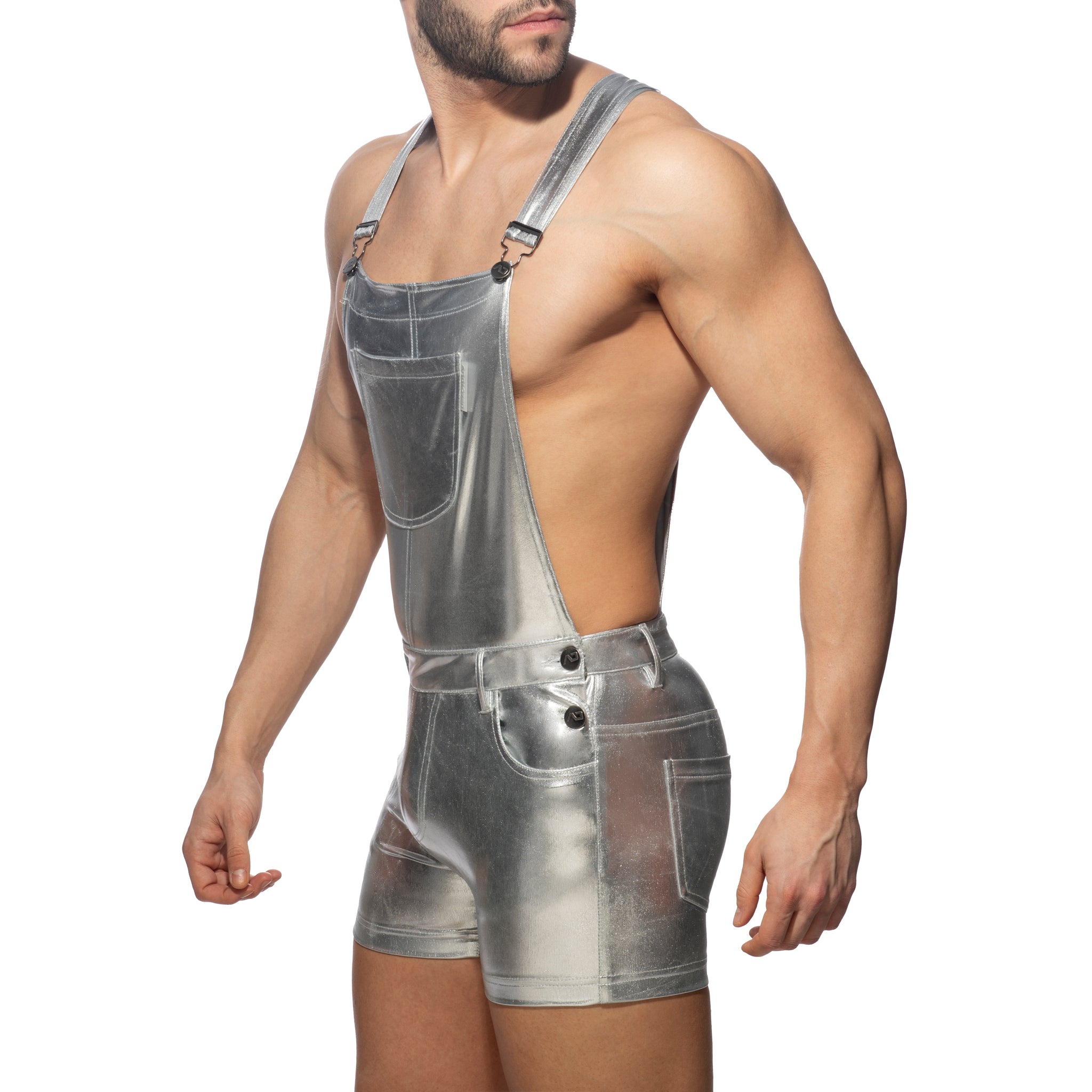 Addicted Gold & Silver Overalls Silver AD1171