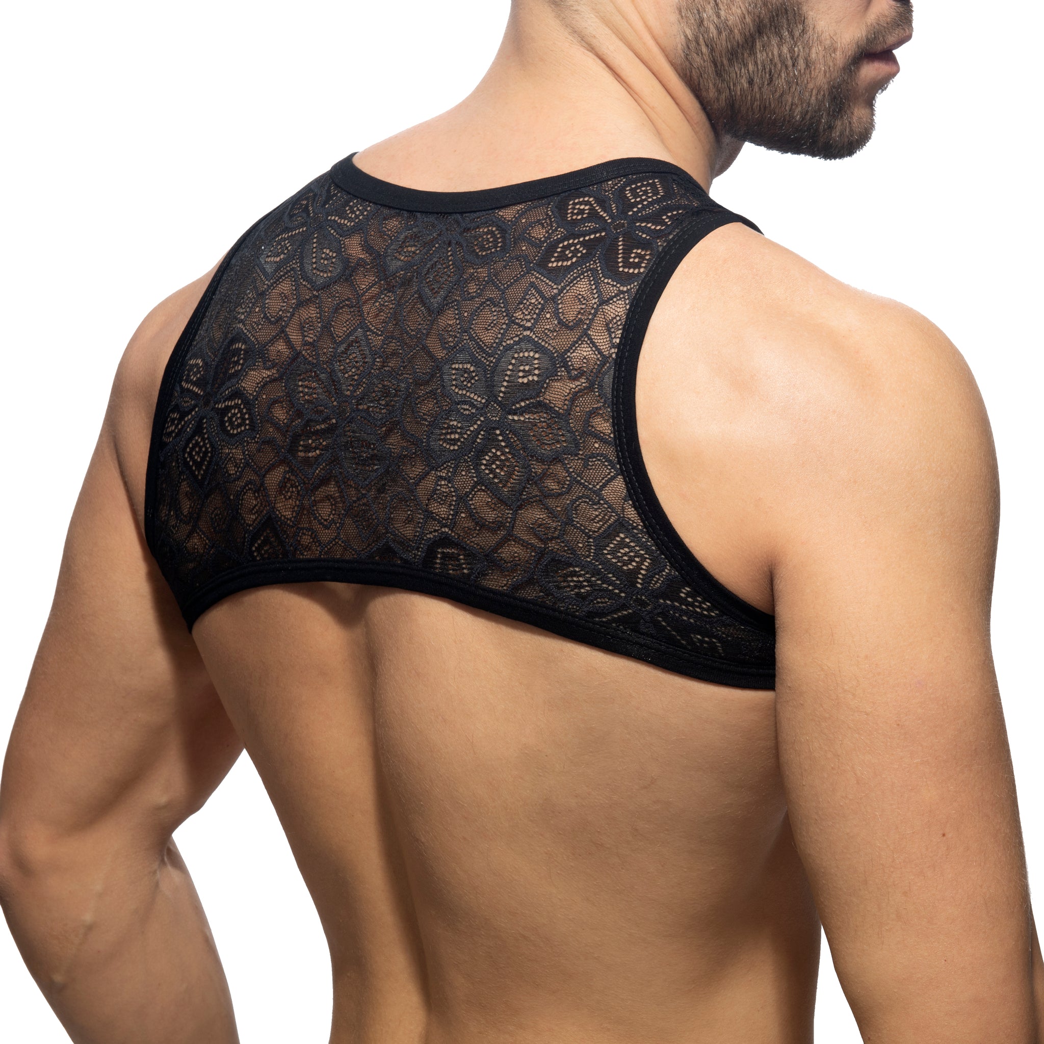 Addicted Flowery Lace Harness Black AD1173