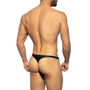 ES Collection Shiny Recycled Rib Thong Black UN555