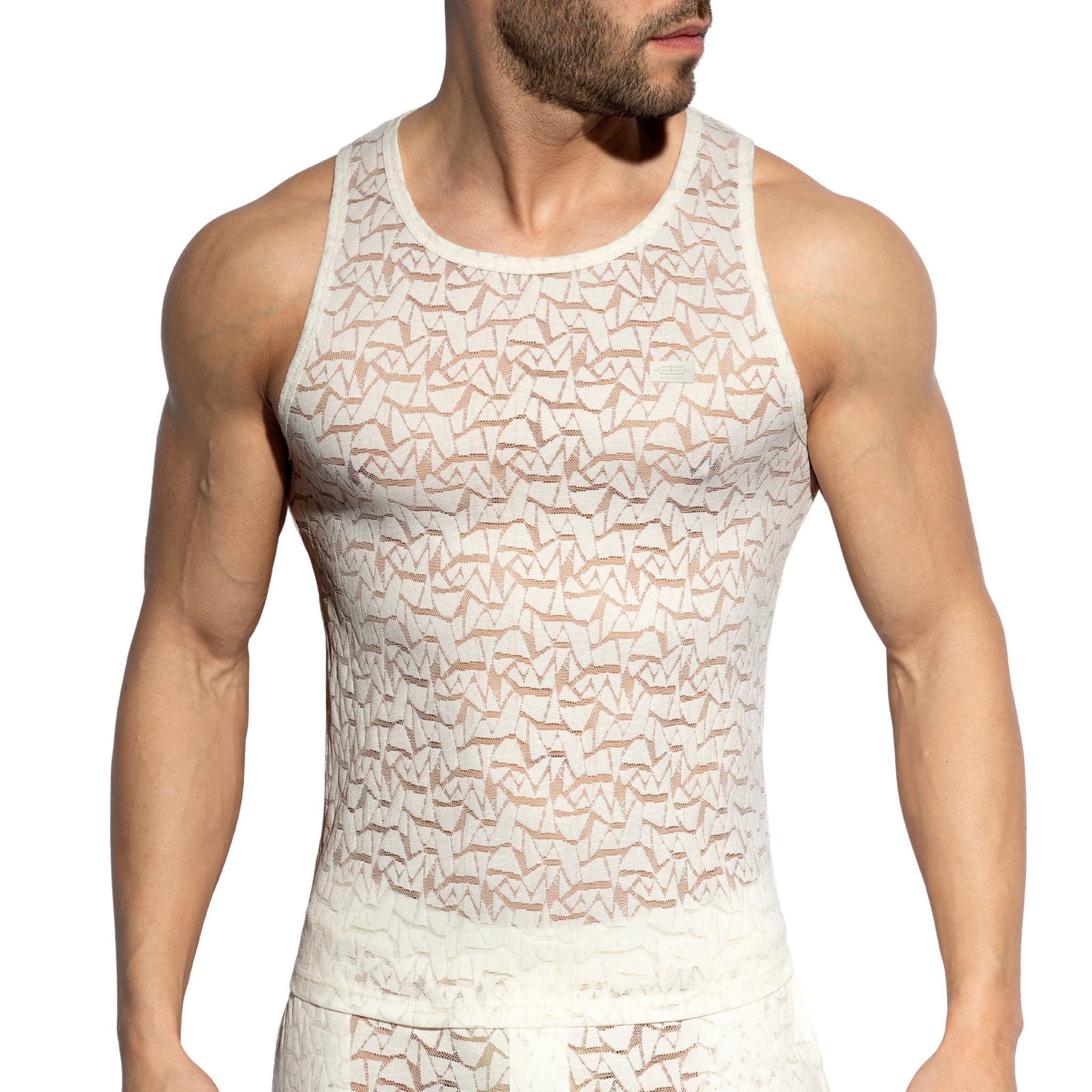 ES Collection Spider Tank Top Ivory TS329