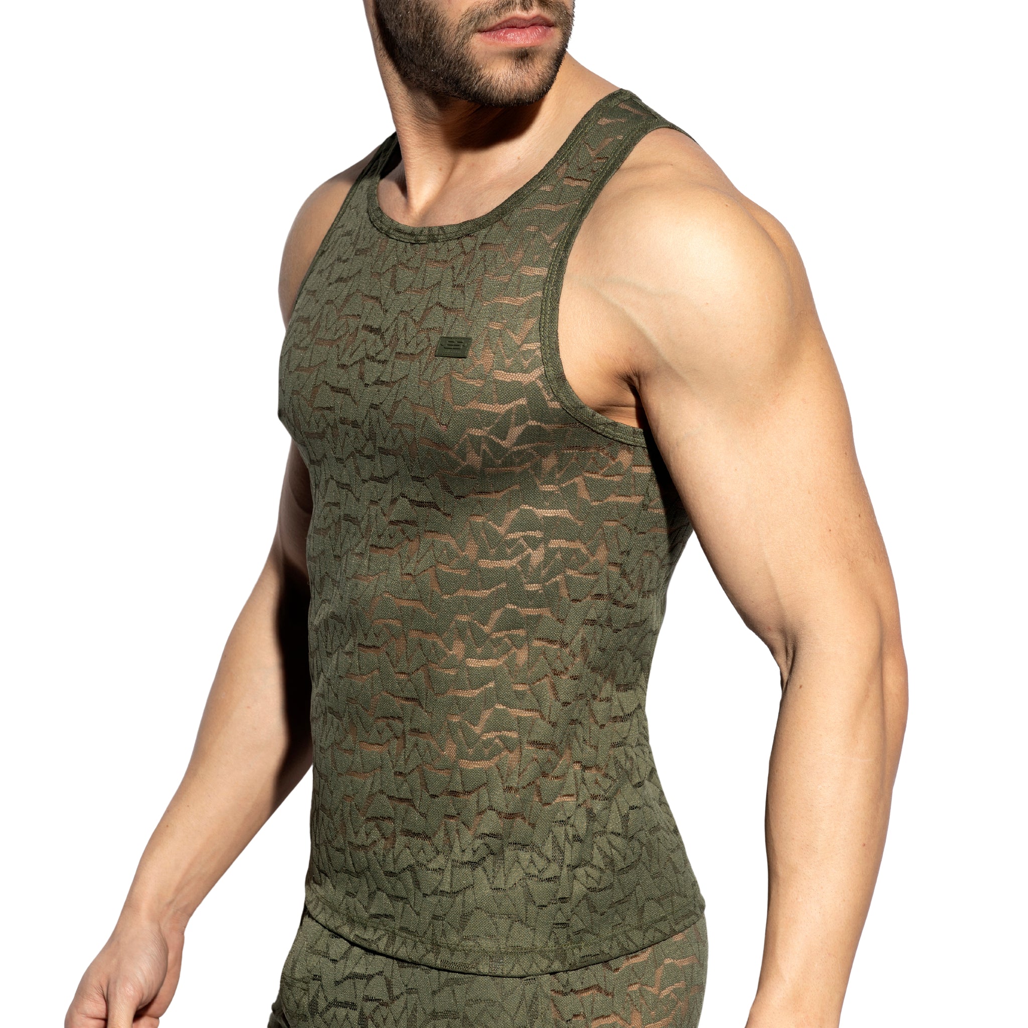 ES Collection Spider Tank Top Khaki TS329