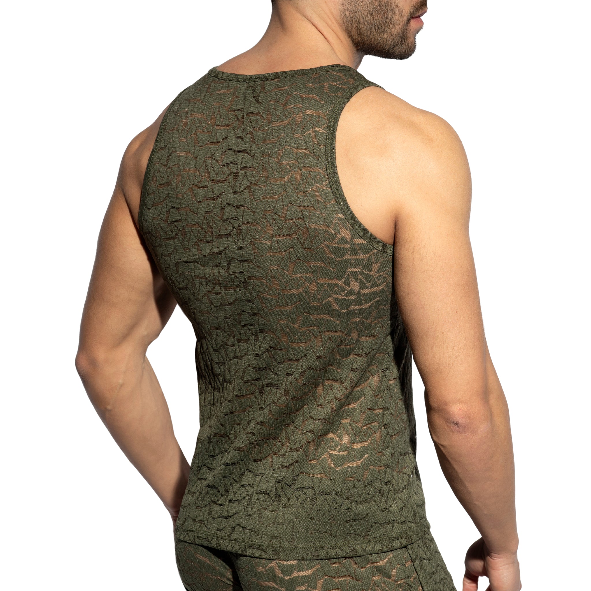 ES Collection Spider Tank Top Khaki TS329