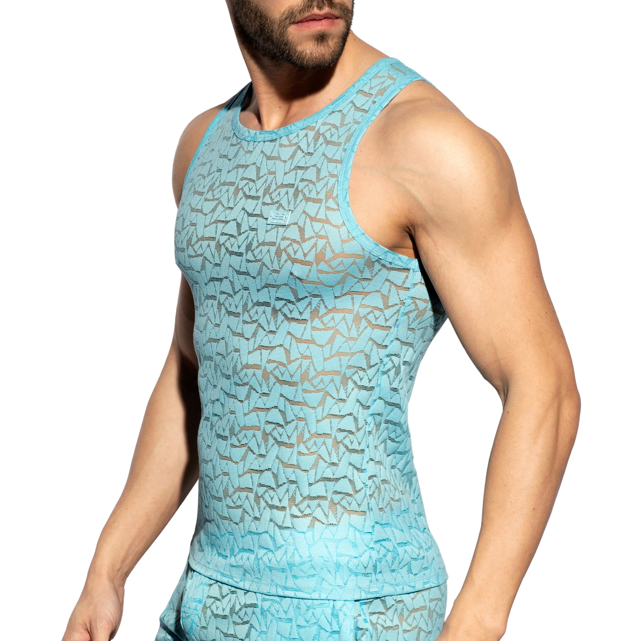 ES Collection Spider Tank Top Sky Blue TS329