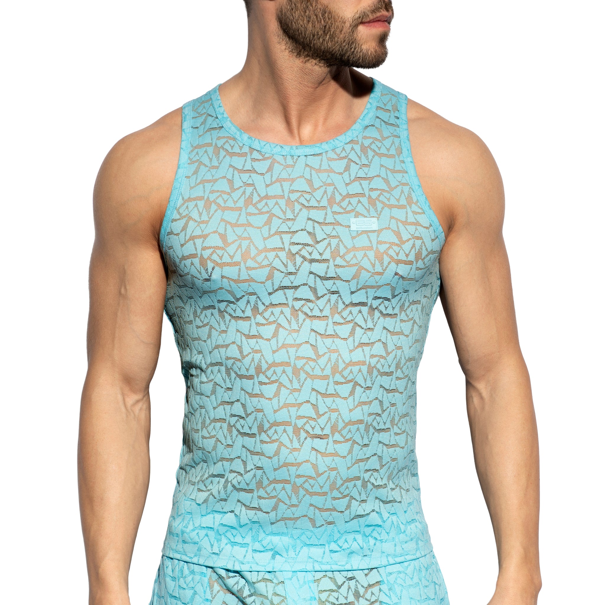 ES Collection Spider Tank Top Sky Blue TS329