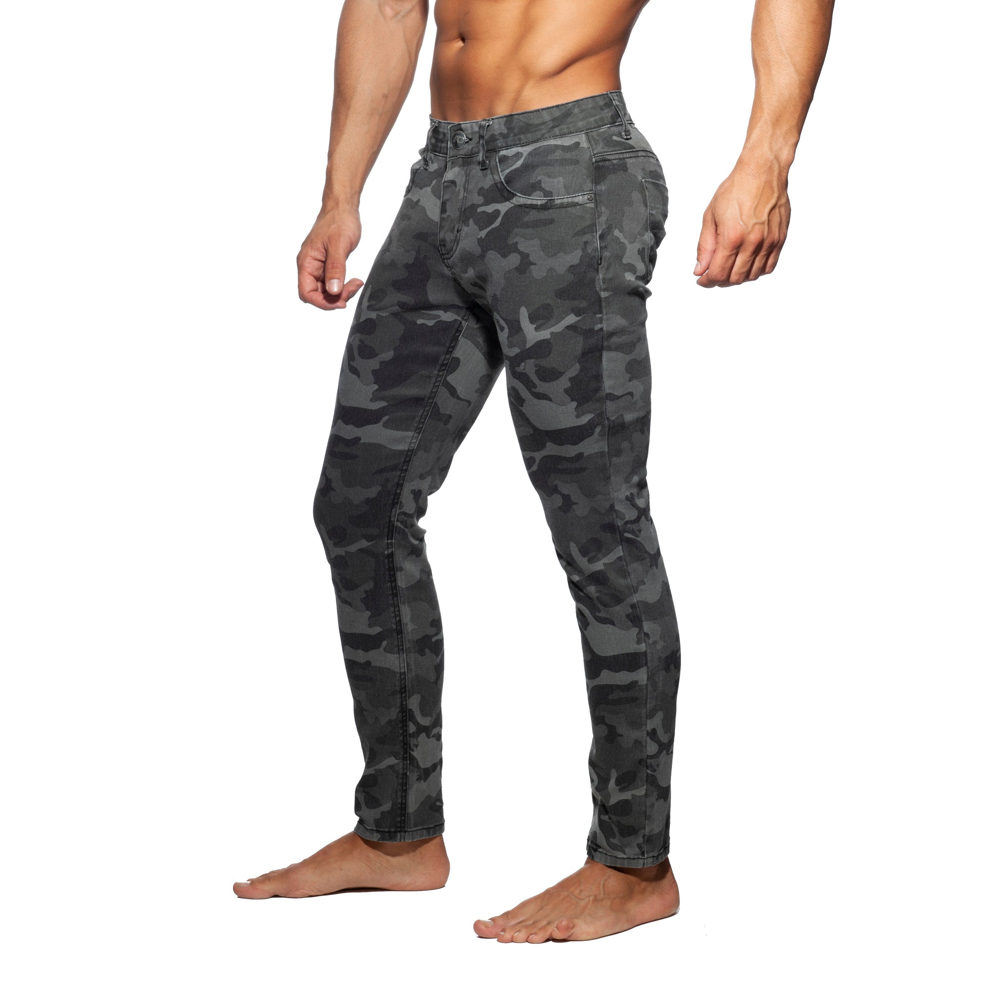 Addicted Camo Jeans Grey Camouflage AD837