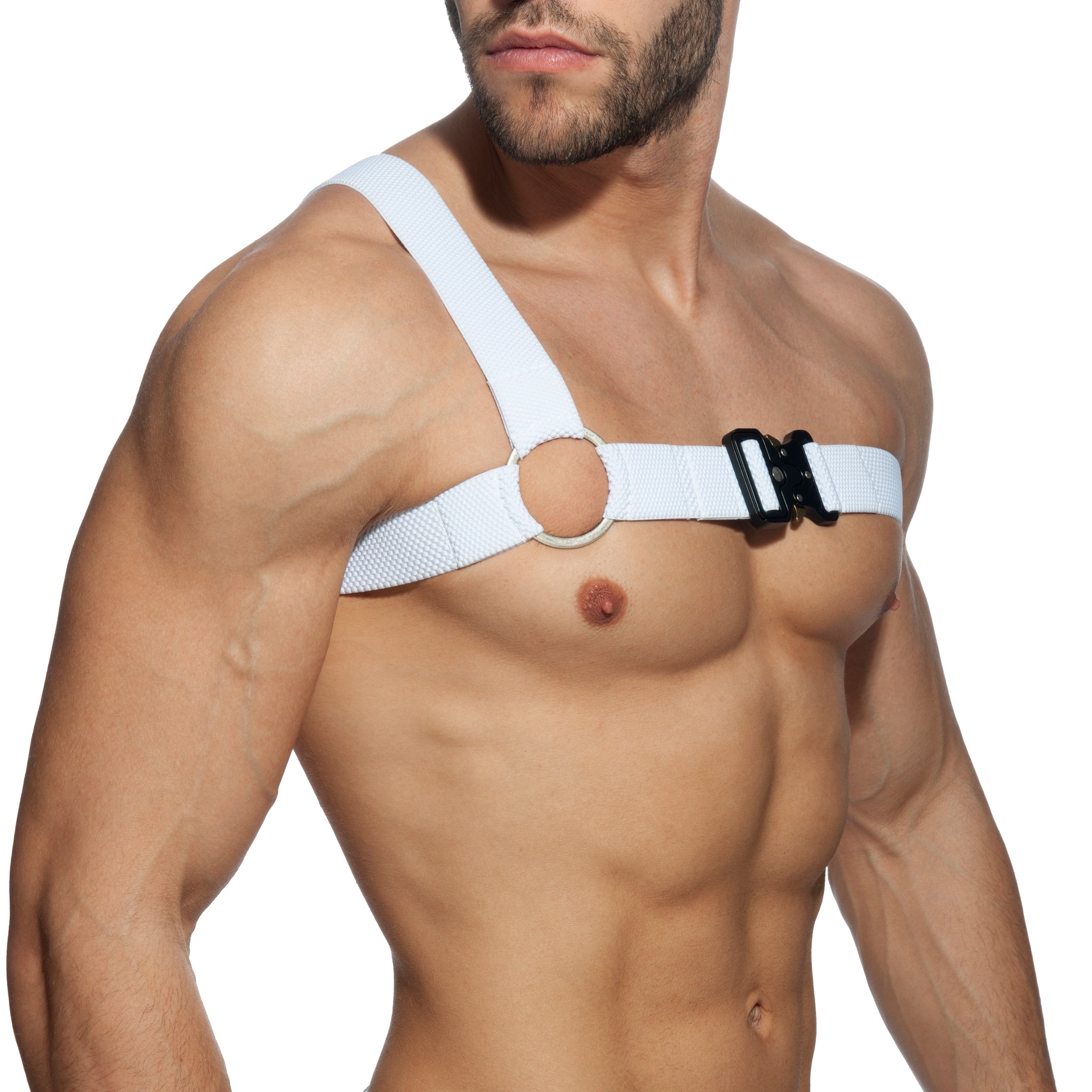 Addicted Gladiator Clipped Harness White AD862