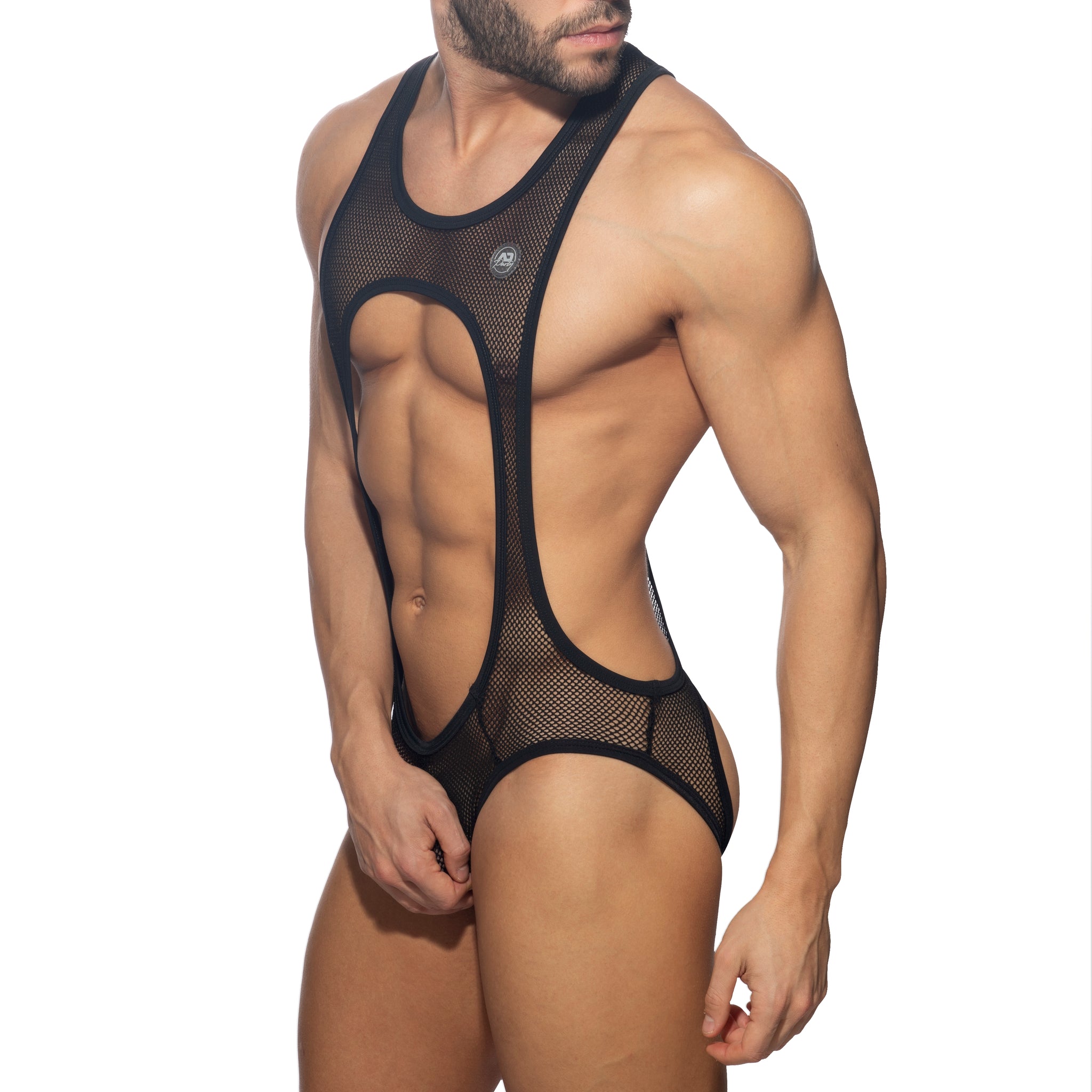 Addicted Sexy Mesh Singlet Black ADP03