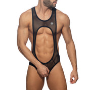 Addicted Sexy Mesh Singlet Black ADP03