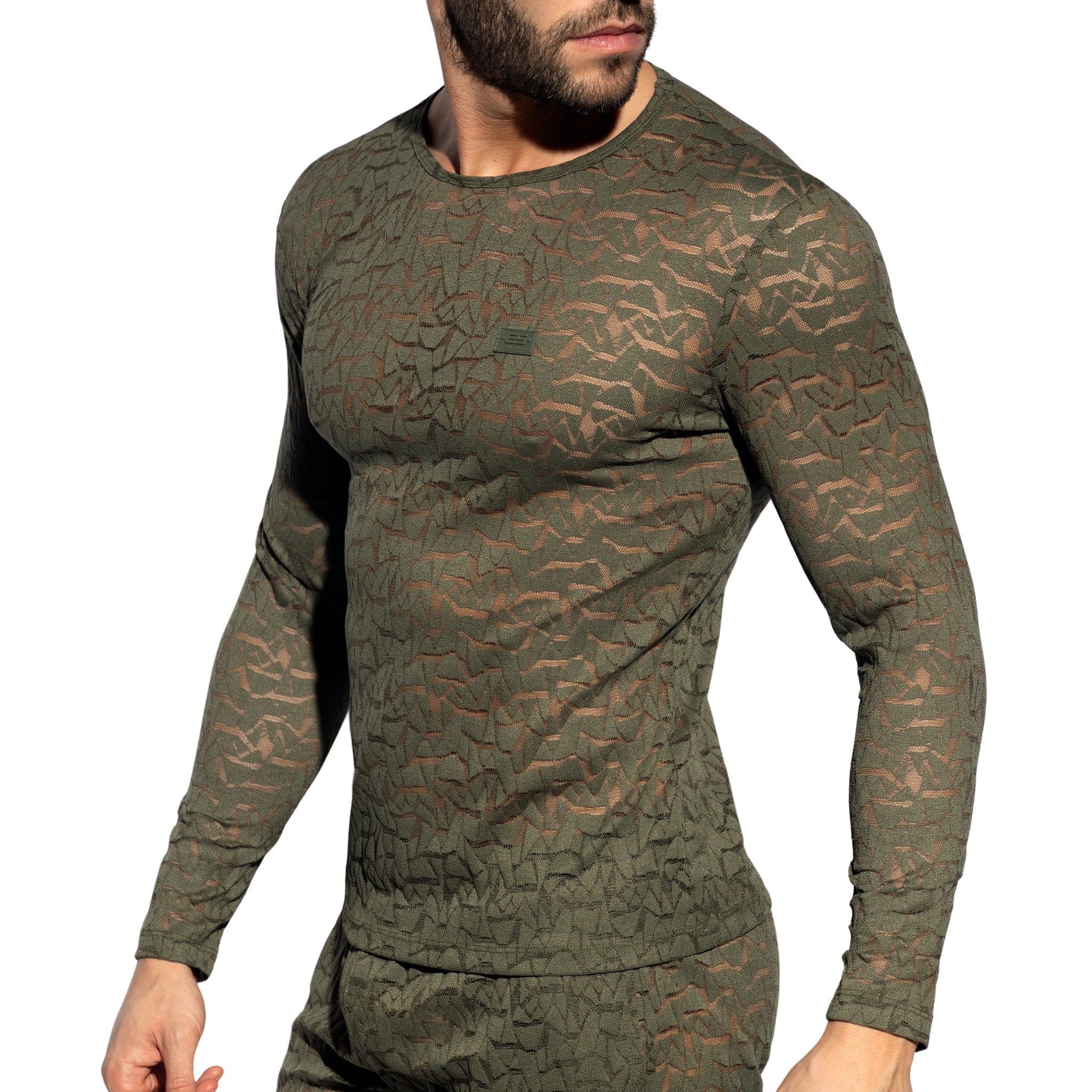 ES Collection Spider Long Sleeves T-Shirt Khaki TS322