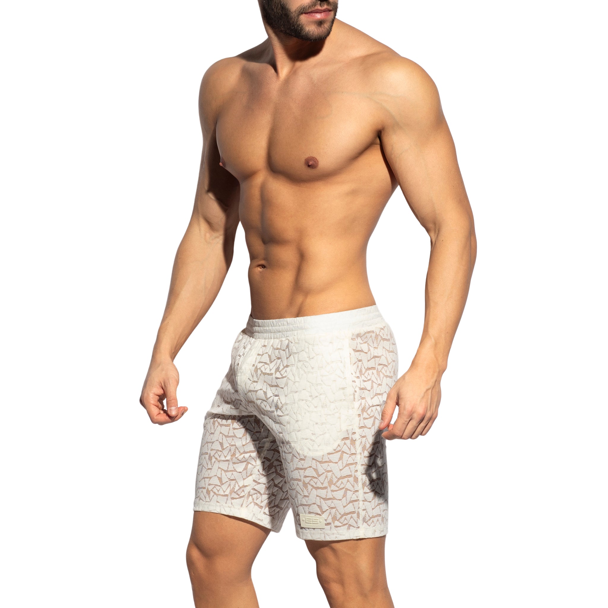 ES Collection Spider Bermuda Shorts Ivory SP311