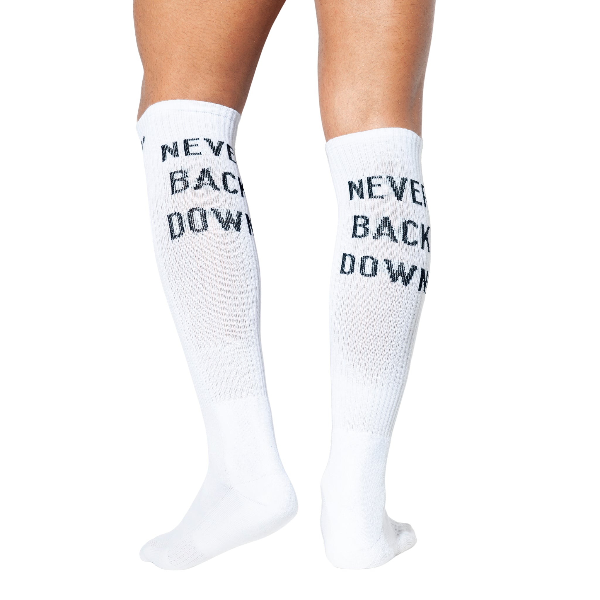 ES Collection Never Back Down Socks White SCK09