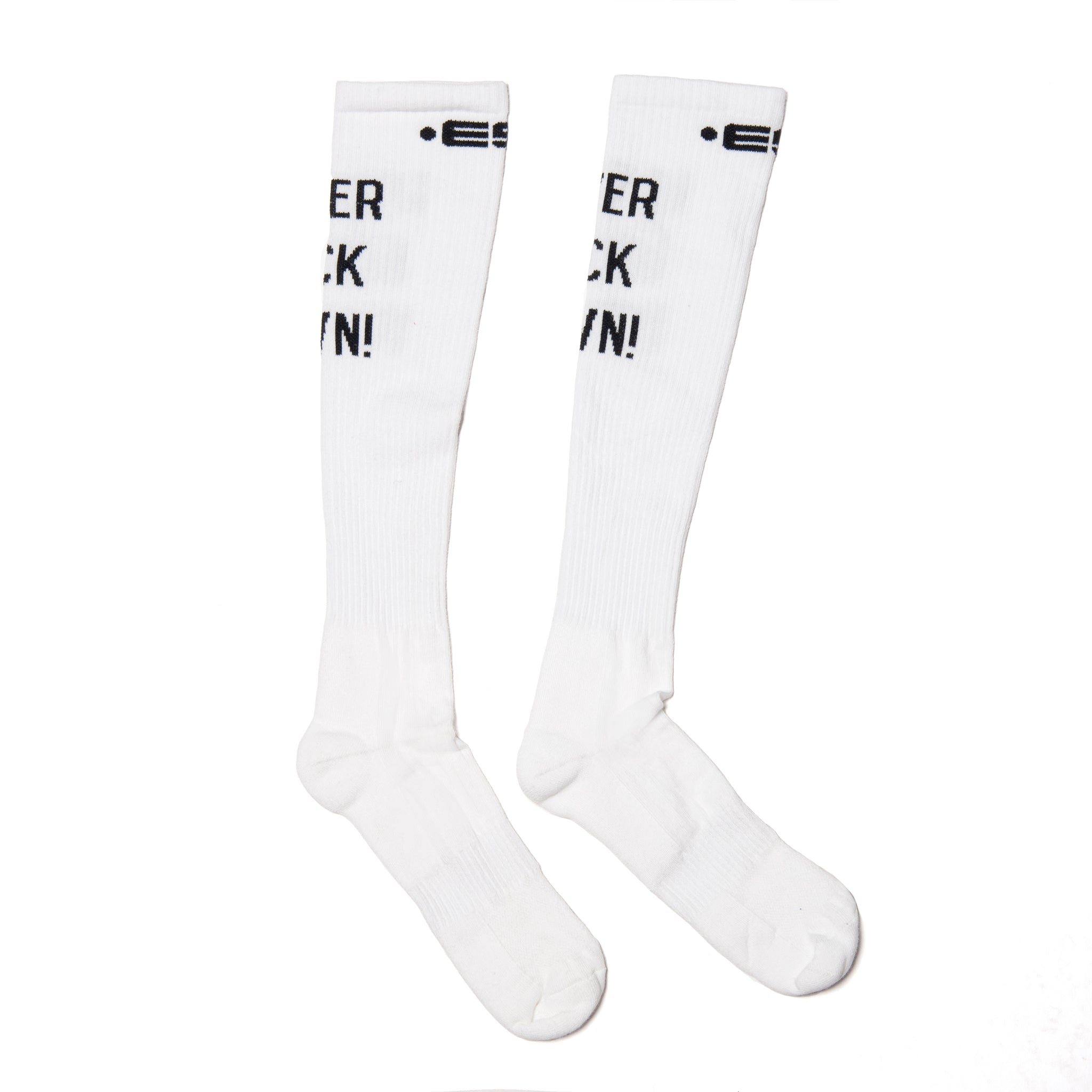 ES Collection Never Back Down Socks White SCK09