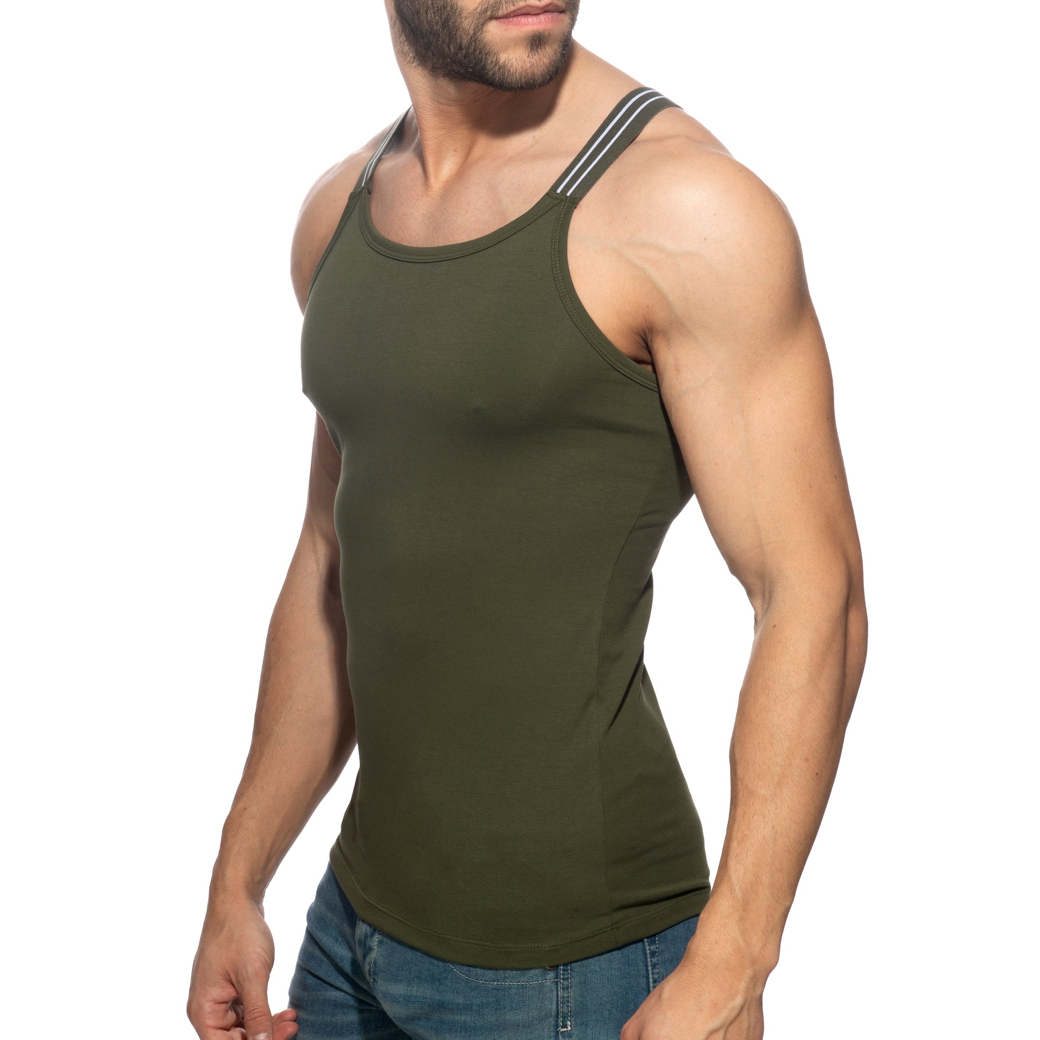 Addicted Sitges Slim Fit Tank Top Khaki AD1260