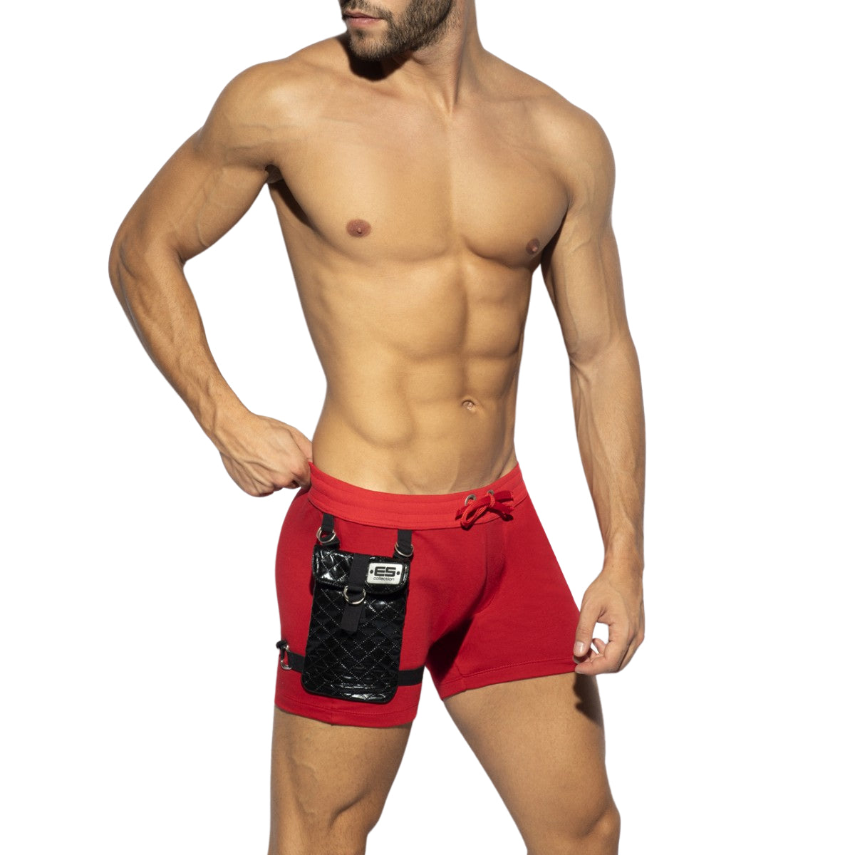 ES Collection Removable Pocket Sports Shorts Red SP287