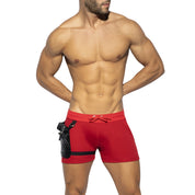 ES Collection Removable Pocket Sports Shorts Red SP287