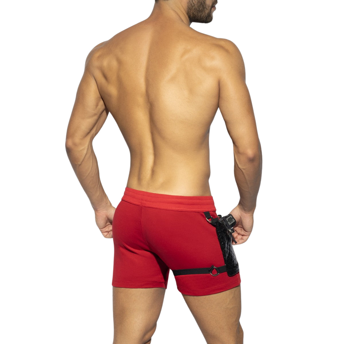 ES Collection Removable Pocket Sports Shorts Red SP287