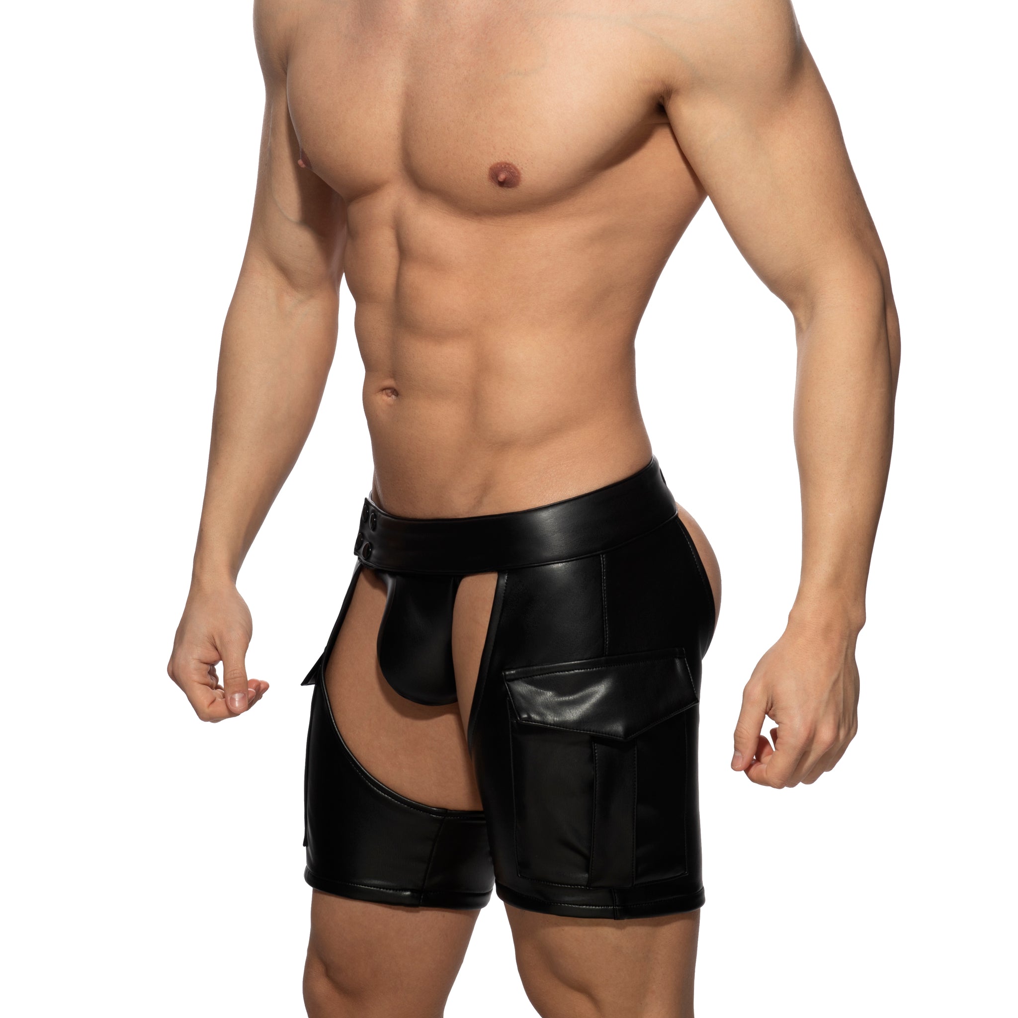 AD Fetish Chaps Shorts Black ADF194