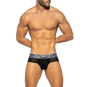 ES Collection Zebra C-Through Brief Black UN537