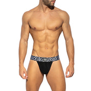 ES Collection Zebra C-Through Thong Black UN541