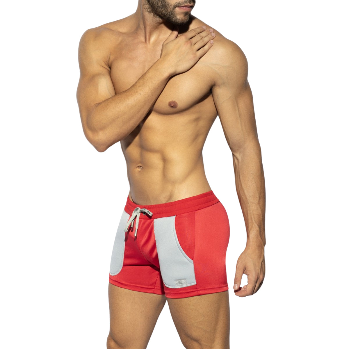 ES Collection Foam Patches Sports Shorts Red SP271