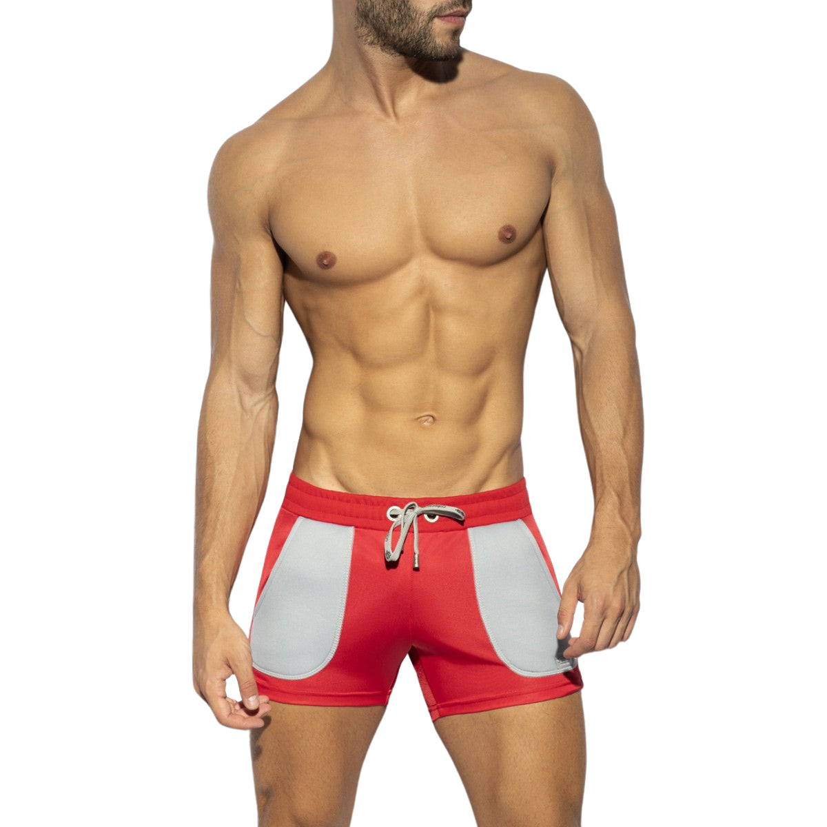 ES Collection Foam Patches Sports Shorts Red SP271