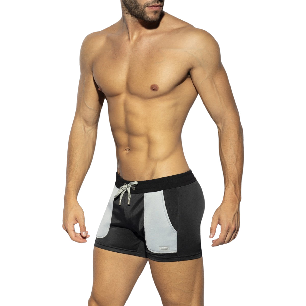 ES Collection Foam Patches Sports Shorts Black SP271