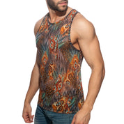 Addicted Animal Print Tank Top Brown AD1309