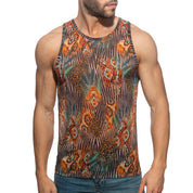 Addicted Animal Print Tank Top Brown AD1309