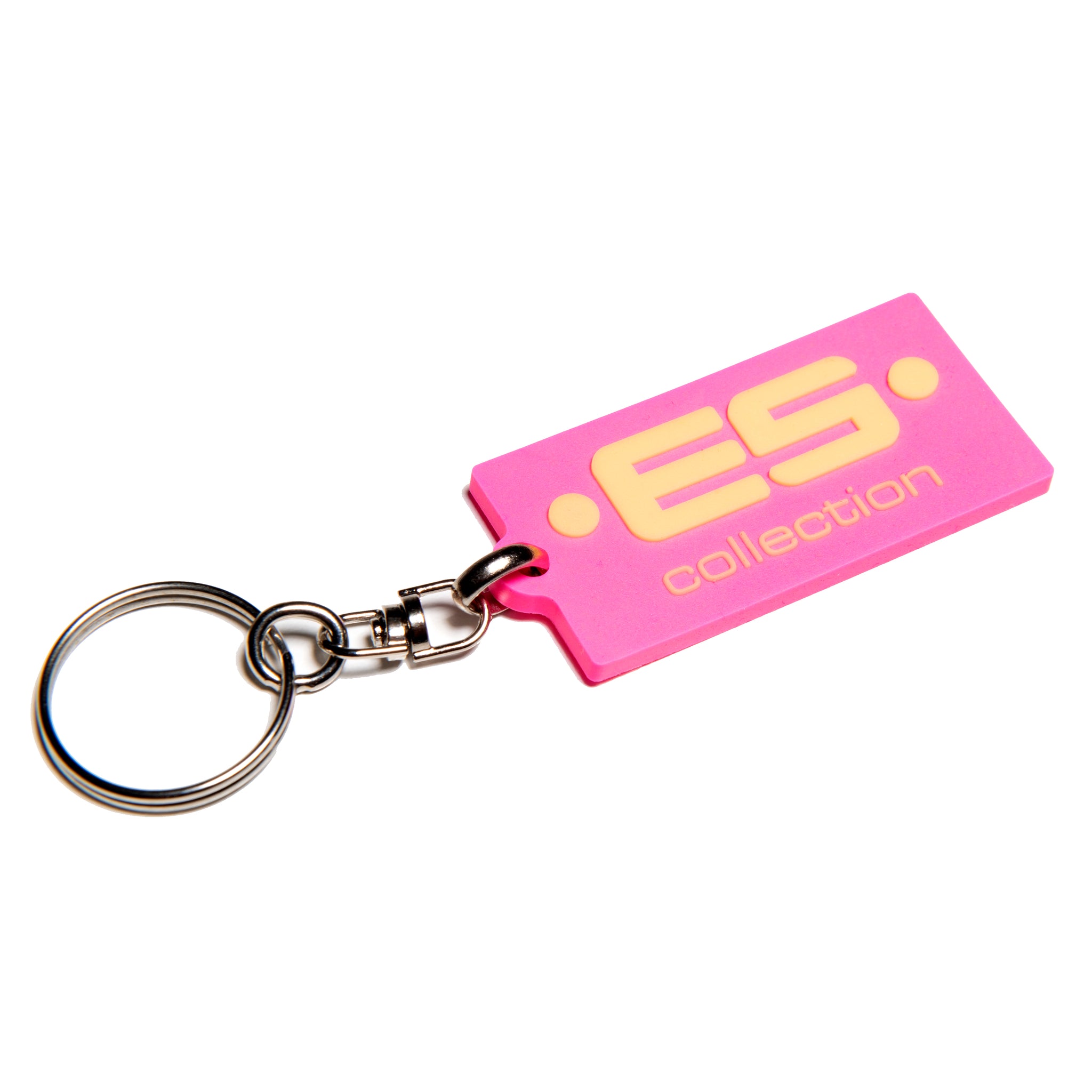 ES Collection ES Rubber Keyring Neon Pink AC216