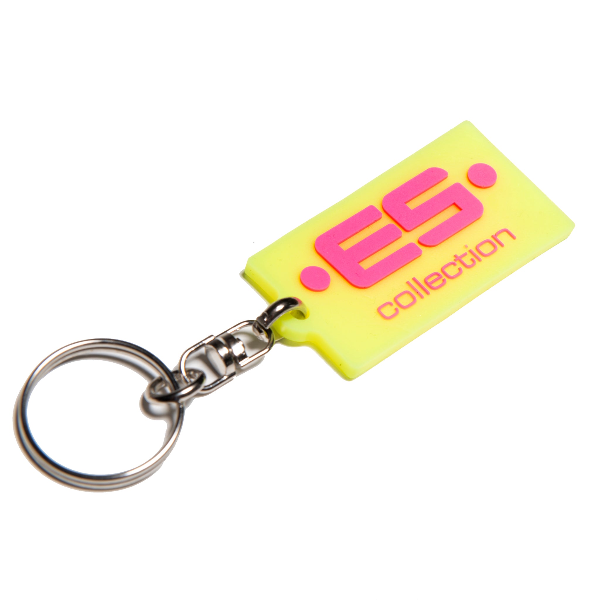 ES Collection ES Rubber Keyring Neon Yellow AC216