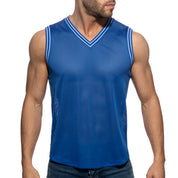 Addicted Slam V-Neck Sleeveless T-Shirt Royal Blue AD1281