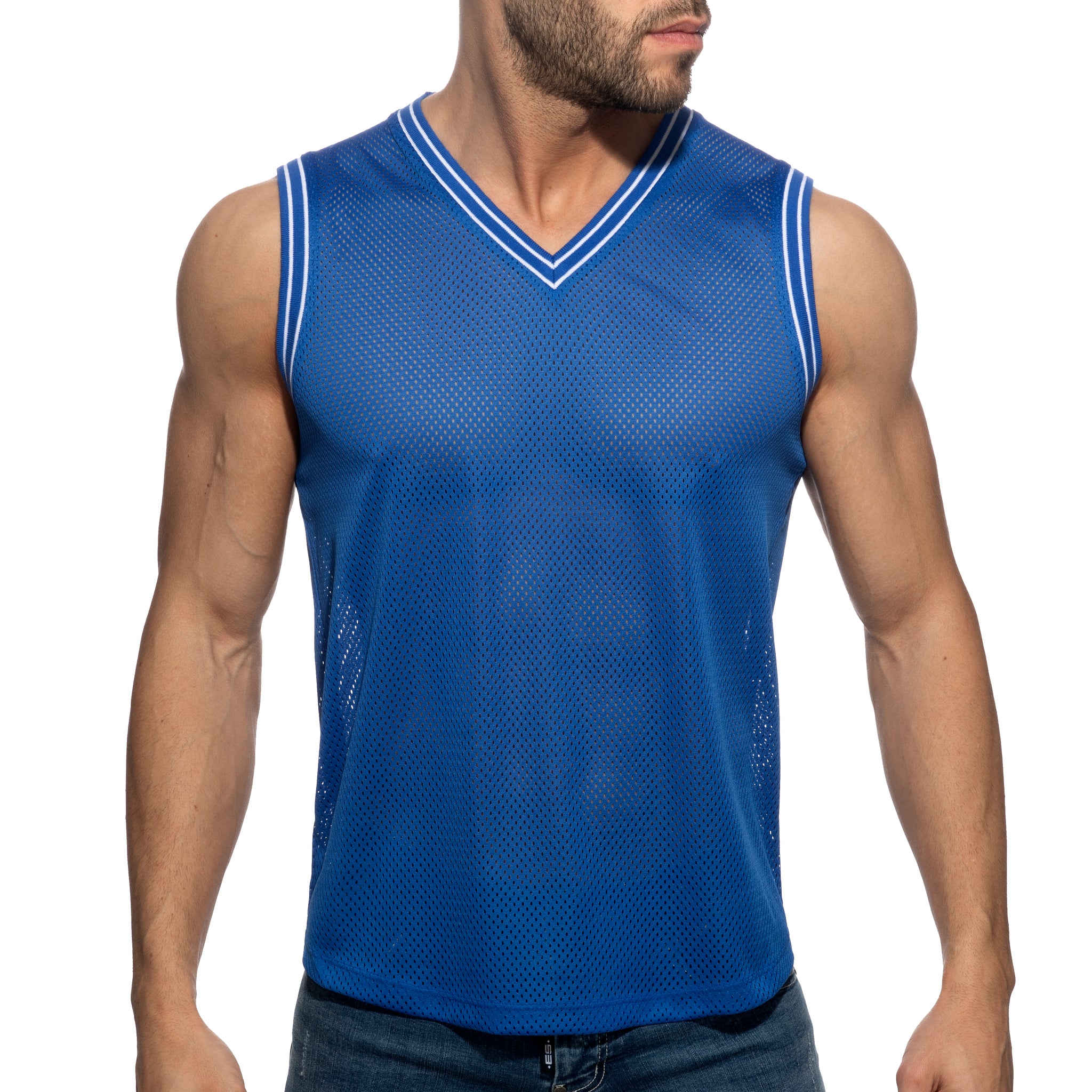 Addicted Slam V-Neck Sleeveless T-Shirt Royal Blue AD1281