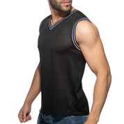 Addicted Slam V-Neck Sleeveless T-Shirt Black AD1281