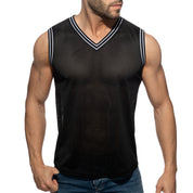 Addicted Slam V-Neck Sleeveless T-Shirt Black AD1281