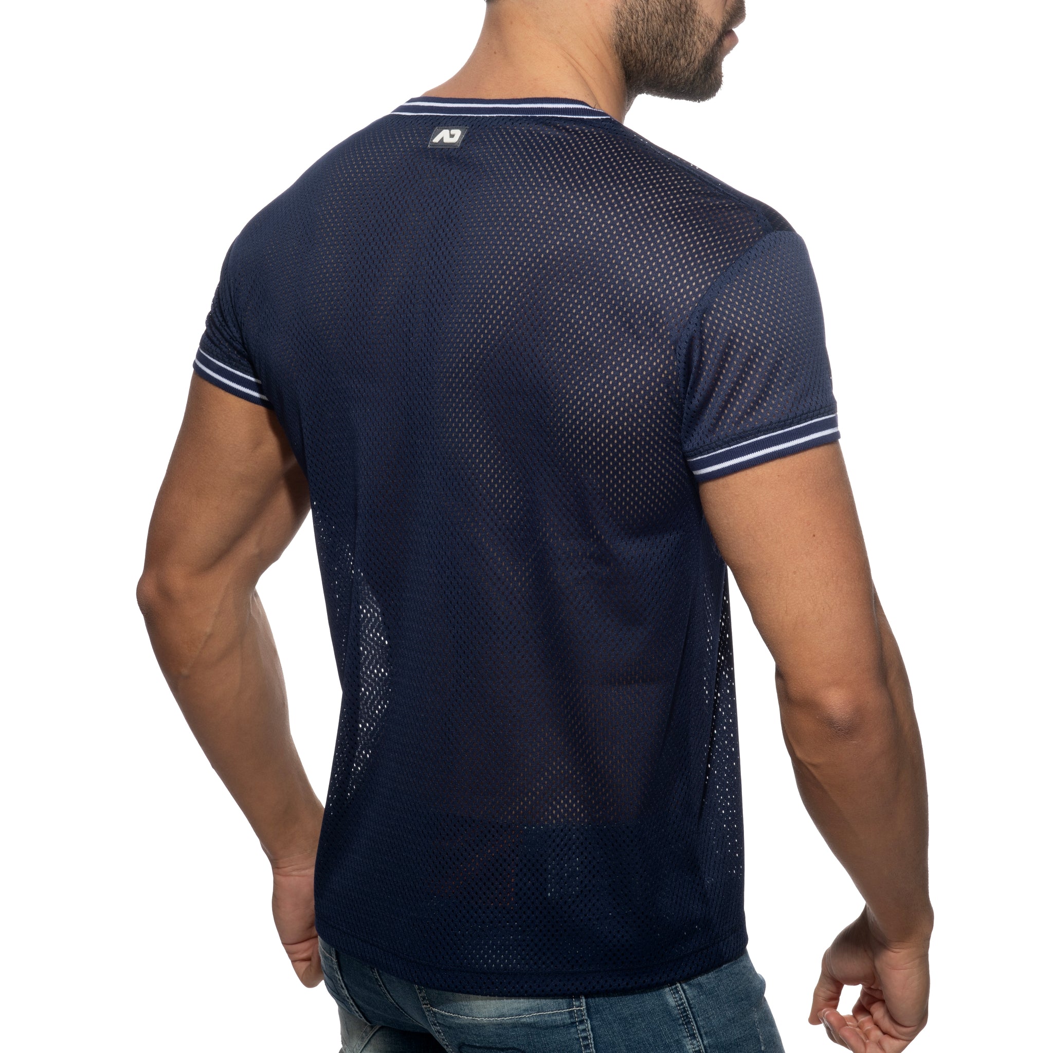 Addicted Slam V-Neck T-Shirt Navy AD1280