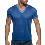 Addicted Slam V-Neck T-Shirt Royal Blue AD1280