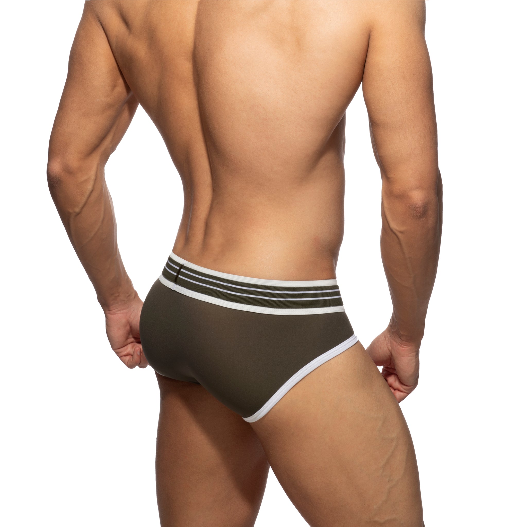 Addicted Double Trouble Brief Khaki AD1282