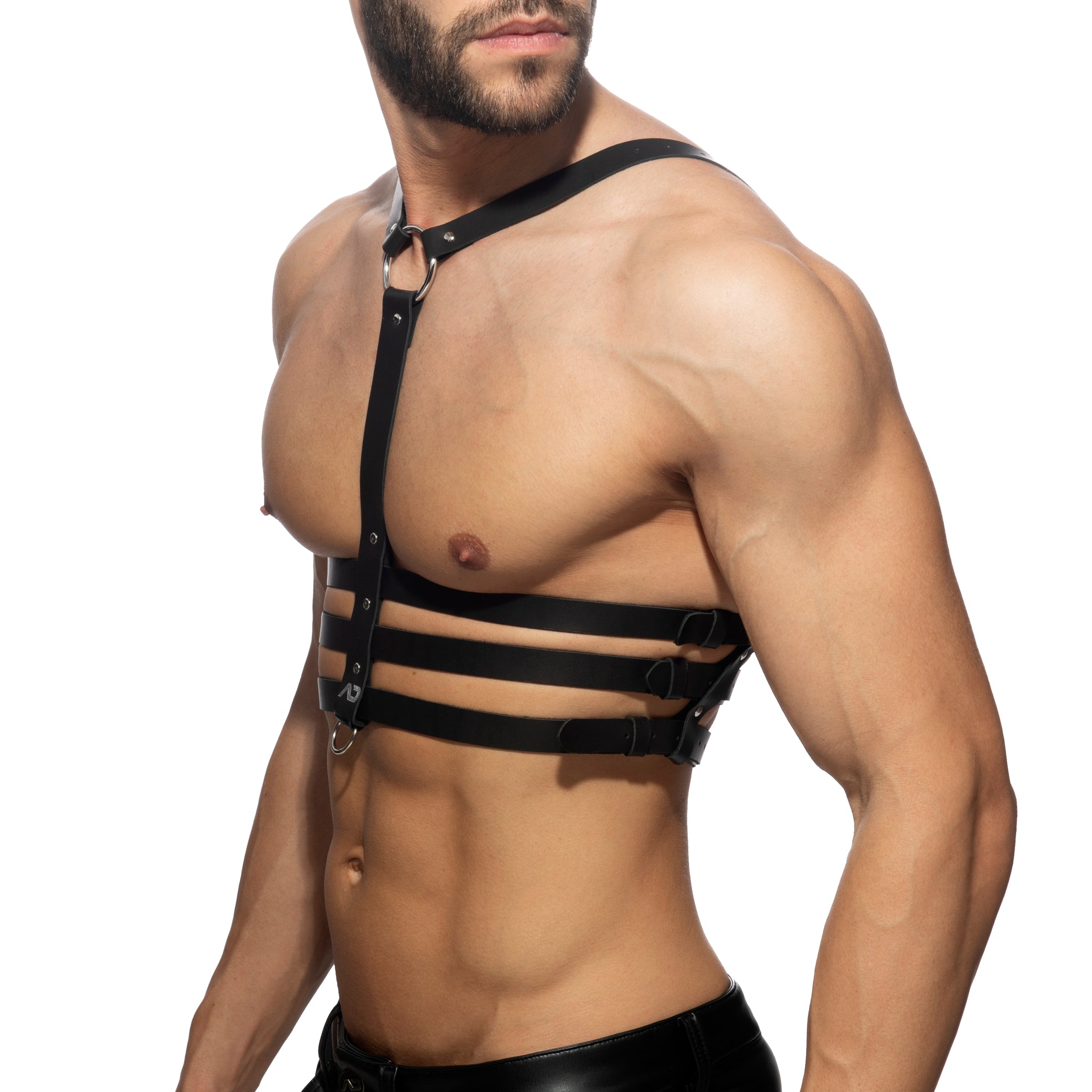 AD Fetish Stack Leather Harness Black ADF200