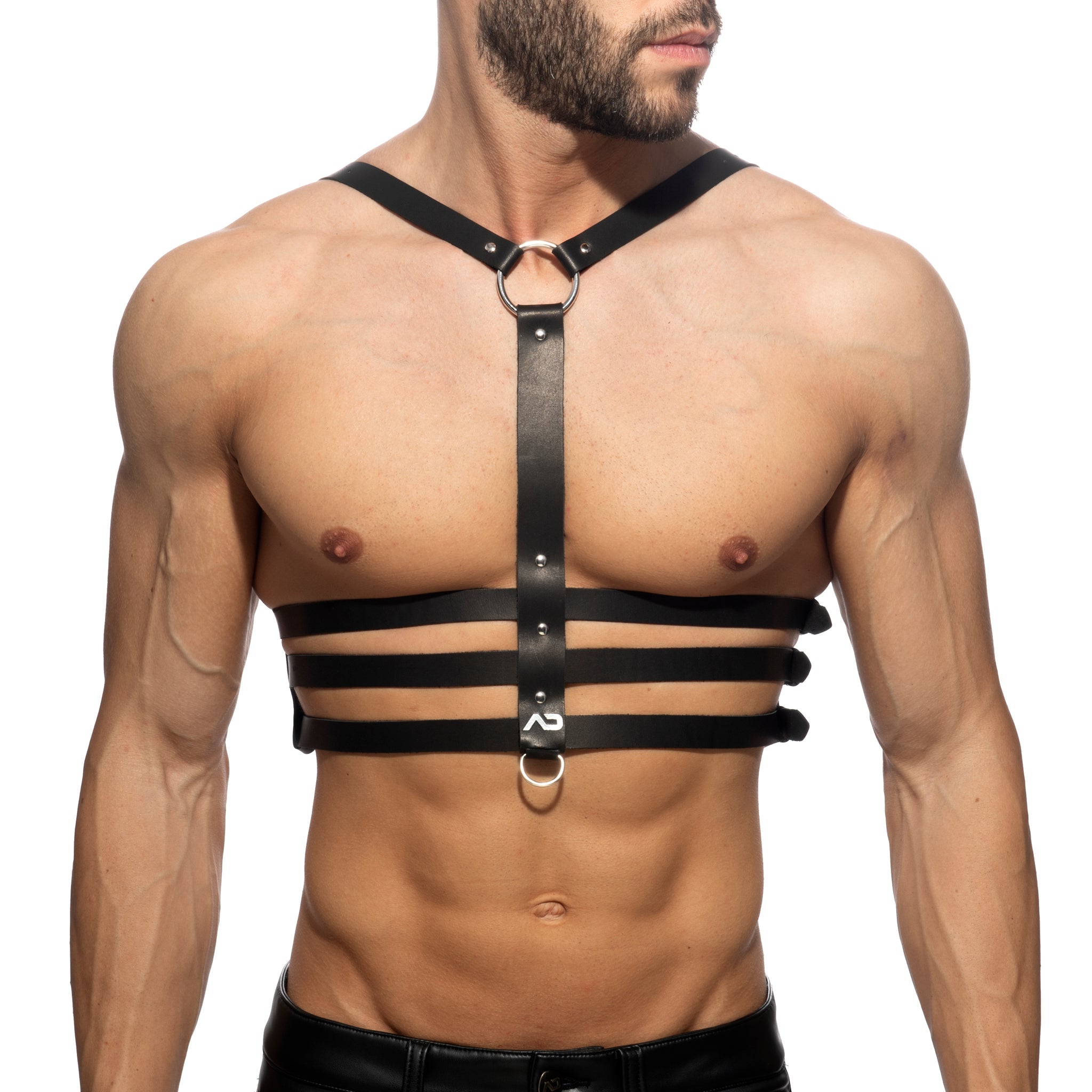 AD Fetish Stack Leather Harness Black ADF200