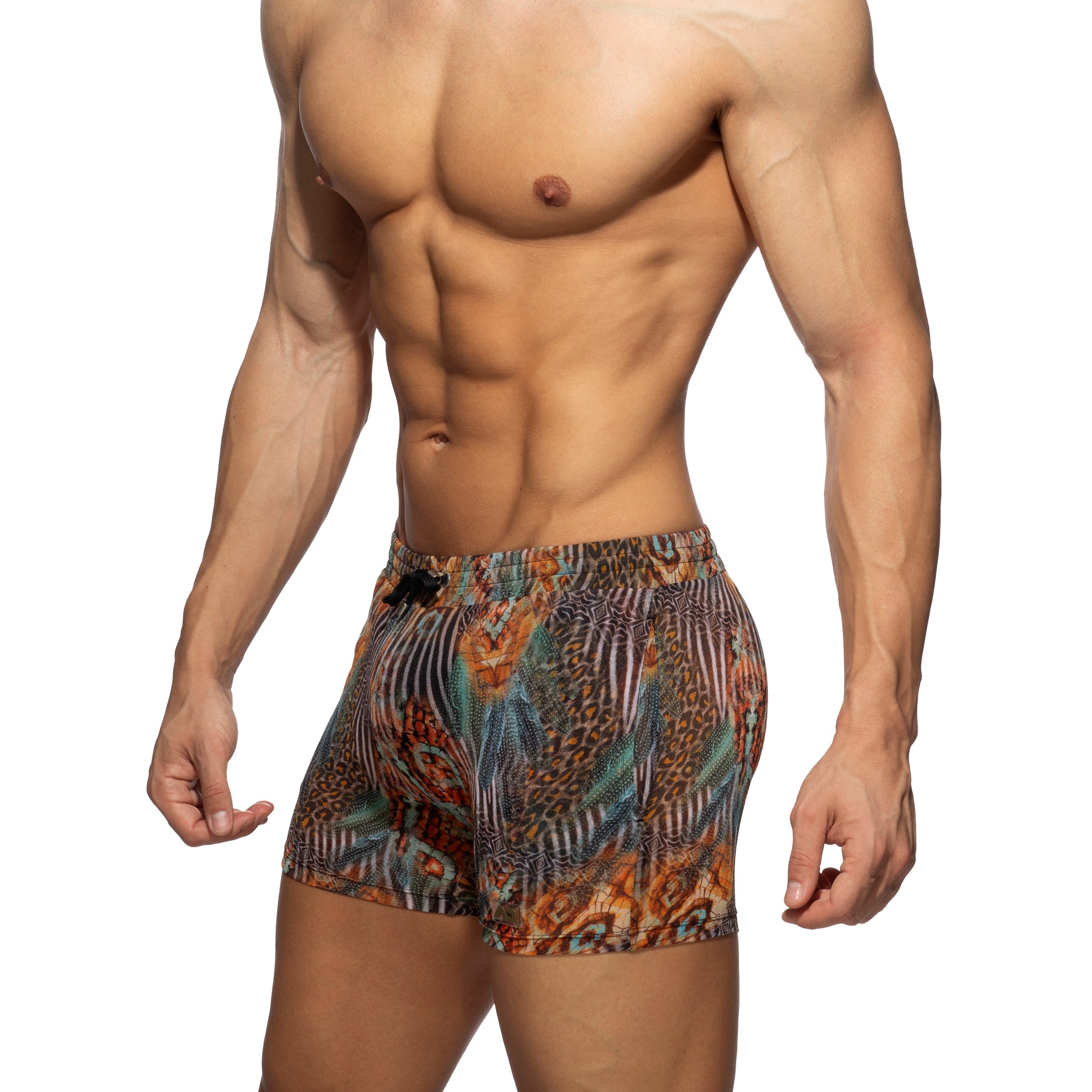 Addicted Animal Print Short Shorts Brown AD1317