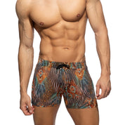 Addicted Animal Print Short Shorts Brown AD1317