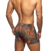 Addicted Animal Print Short Shorts Brown AD1317