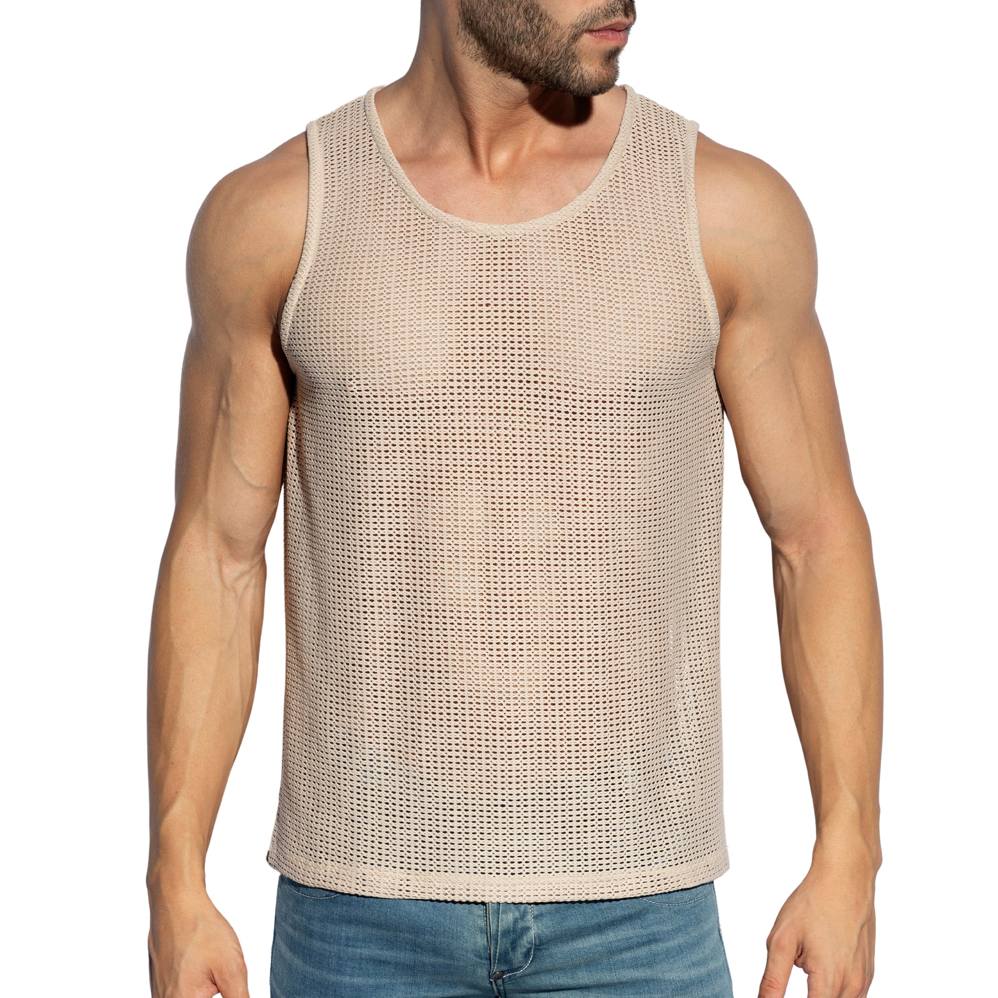 ES Collection Formentera Retro Tank Top Beige TS337