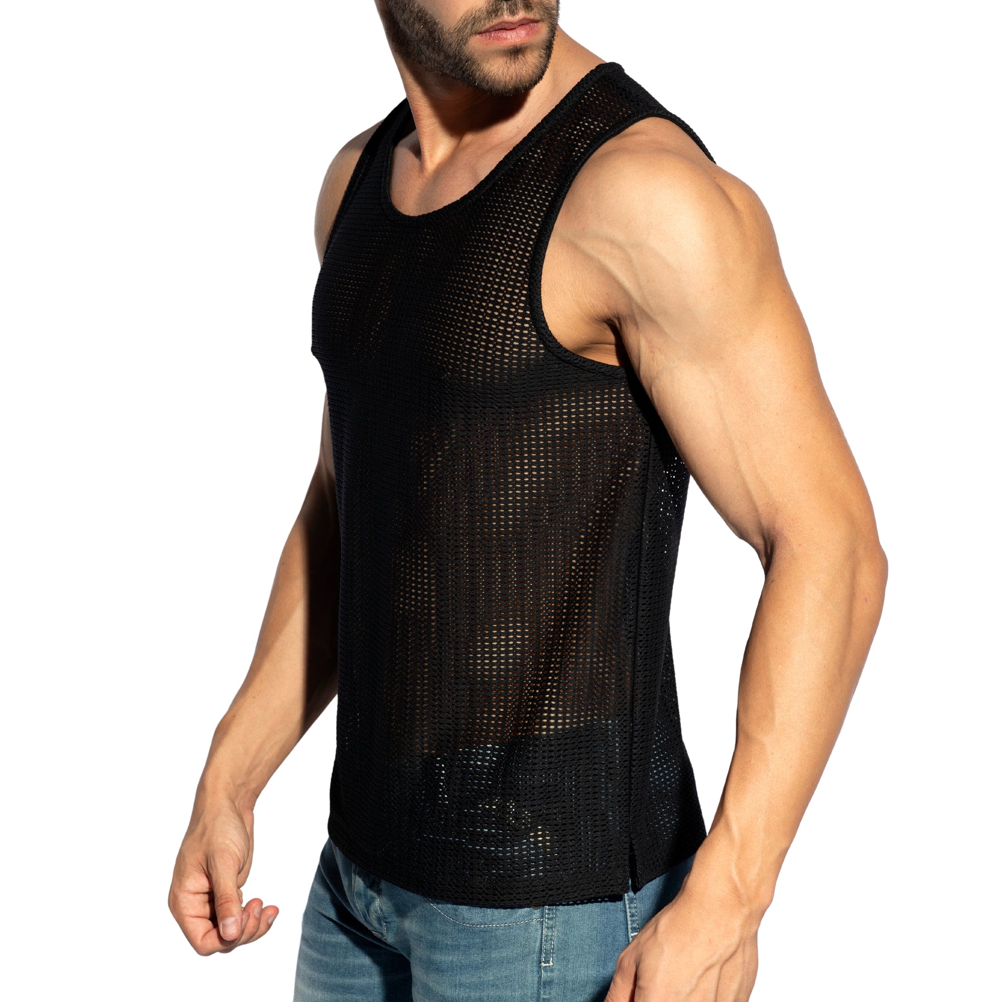 ES Collection Formentera Retro Tank Top Black TS337