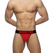 Addicted Black and Red Thong Red AD2221